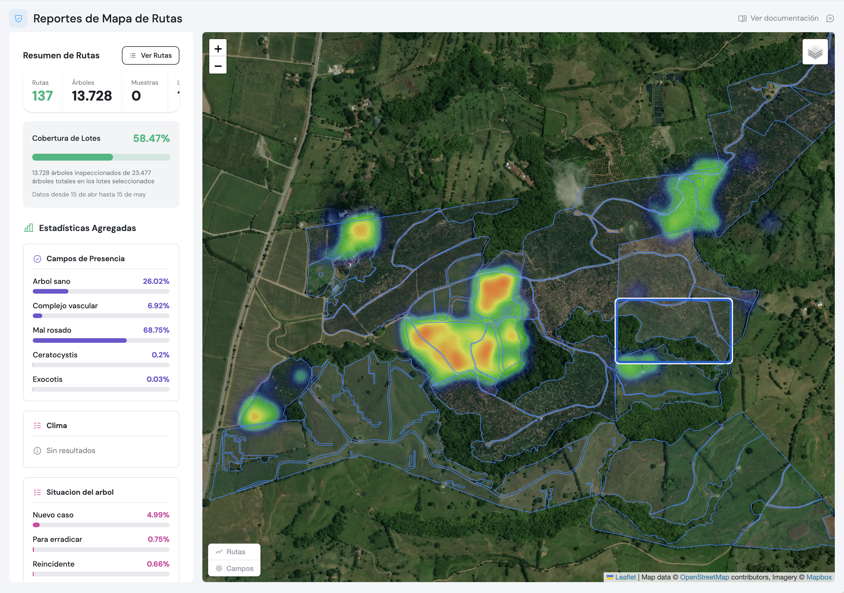 Arlo sanitation report with health score, alerts, and inspection filters
